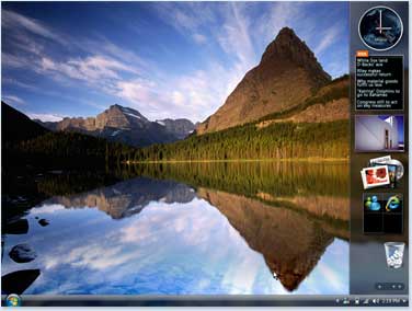 Escritorio del nuevo Windows Vista