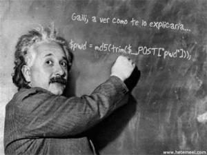 Einstein enseñando a Ricardo Galli